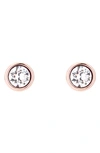 Ted Baker Sinaa Stud Earrings In Crystal/ Rose Gold
