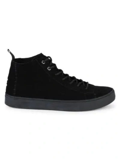 Toms Lenox Mid-top Suede Sneakers In Black
