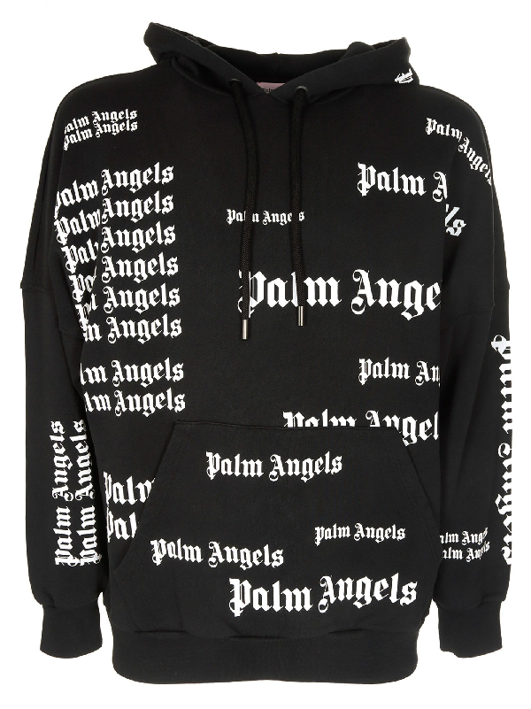 palm angels all over logo hoodie