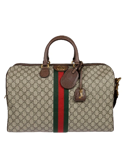 Gucci Ophidia Gg Medium Duffle Bag In Ebony