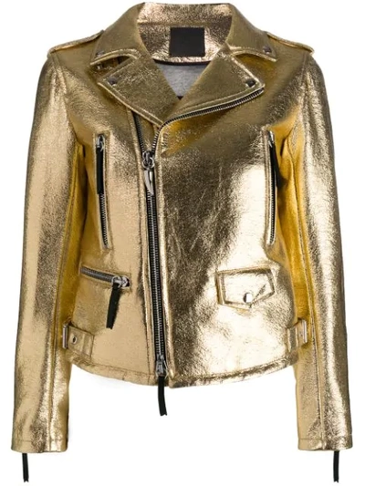 Giuseppe Zanotti Berlyn Biker Jacket In Gold