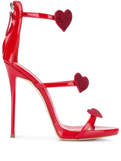 Giuseppe Zanotti Harmony Love Sandals In Red