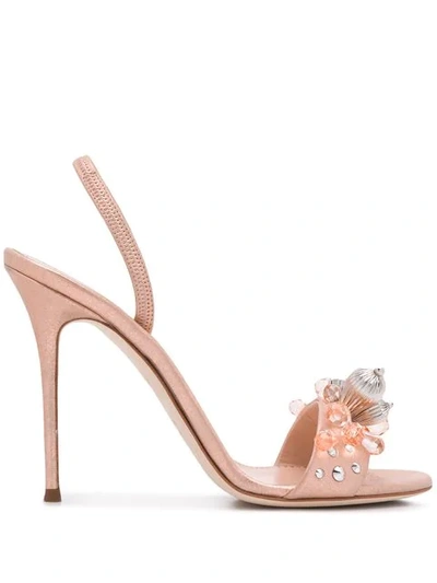 Giuseppe Zanotti Pearle Gem Sandals In Pink