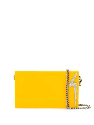 Giuseppe Zanotti G-logo Clutch Bag In Yellow