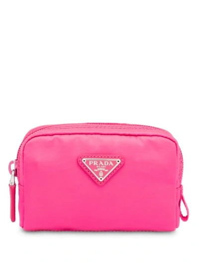 Prada Logo Make Up Bag In Pink