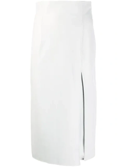 16arlington Slit Detail Pencil Skirt - White