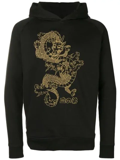 Blood Brother Watatsumi Embroidered Hoodie In Black