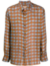 Federico Curradi Check Shirt - Orange