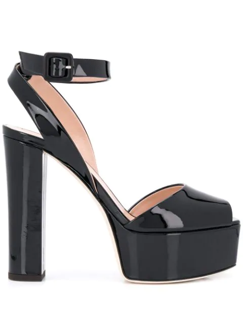 Giuseppe Zanotti Betty Patent-leather Platform Sandals In Black | ModeSens