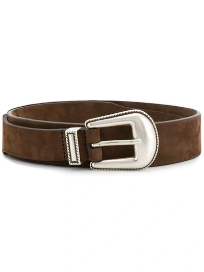 Anderson's Western Buckle Belt In Brown