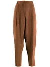 Barena Venezia Tapered Cropped Trousers In Brown