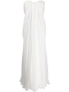 Alexander Mcqueen Strapless Evening Dress - White