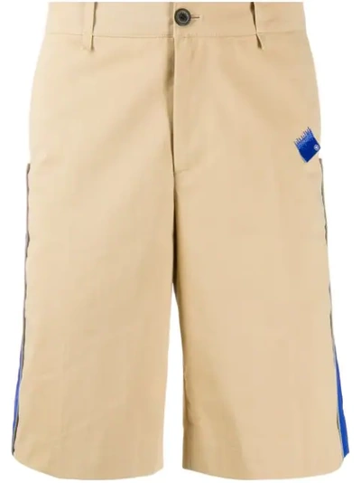 Ader Error Side Stripe Bermuda Shorts In Neutrals