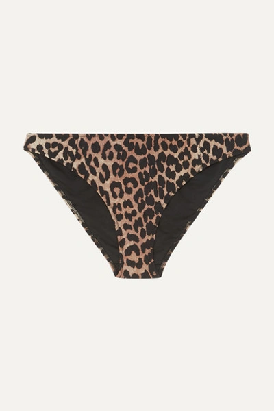 Ganni Leopard-print Bikini Briefs