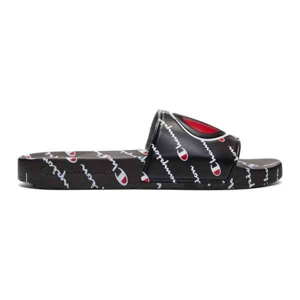 champion ipo repeat black slide sandals