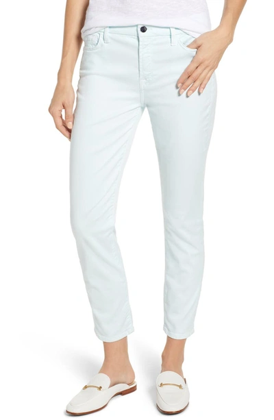 Jen7 By 7 For All Mankind Sateen Mid-rise Ankle Skinny Jeans In Pastel Mint