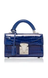 Stalvey Mini Fold-over Alligator Bag In Blue