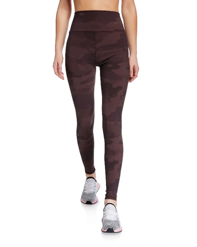 Alo Yoga Vapor Camo-print High-waist Performance Leggings In Coco Camo