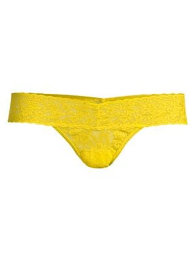 Hanky Panky Low-rise Lace Thong In Sunshine