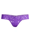 Hanky Panky Signature Lace Low-rise Lace Thong In Vibrant Violet