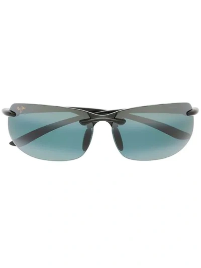 Maui Jim Banyans Polarized Rimless Sunglasses In Schwarz