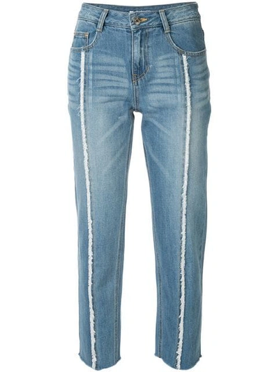 Sjyp Cropped Jeans In Blue