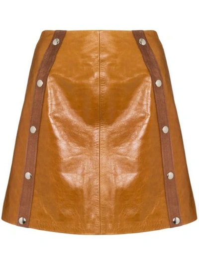 De La Vali Mandy Mini Skirt In Brown