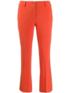 Alberto Biani Skinny Cropped Trousers In Orange