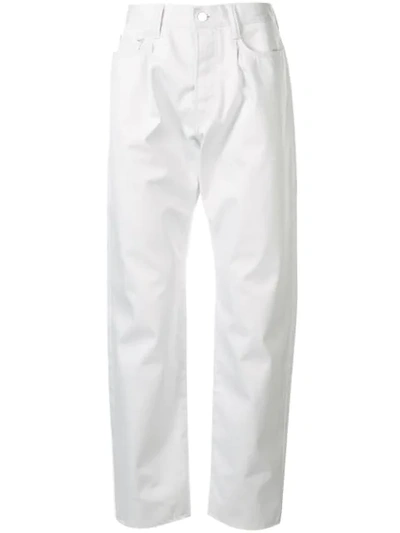 Fumito Ganryu Straight-leg Trousers In White