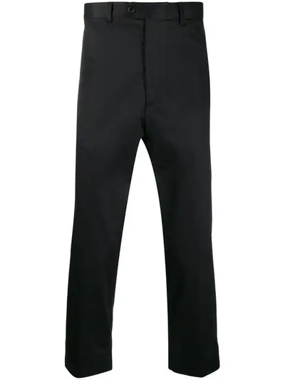 Sartorial Monk Cropped Trousers In Black