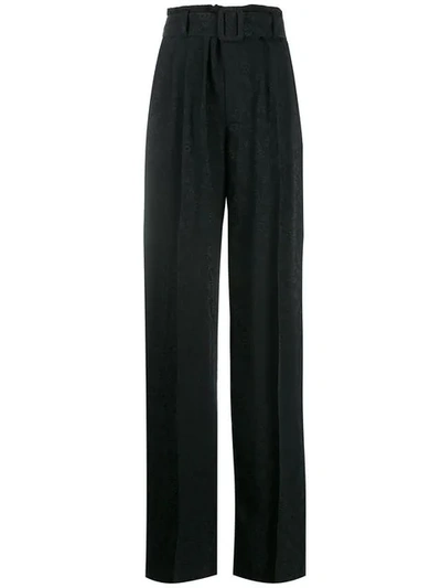 Off-white Wide-leg Trousers In Black