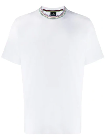 Ps By Paul Smith T-shirt Mit Stehkragen In White