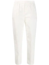 Theory Slim Cropped Trousers In White