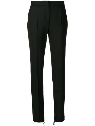 Off-white High-waisted Belted Trousers In Black