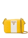 Prada Quilted Shoulder Bag - Gelb