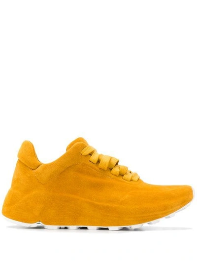 Del Carlo Chunky Sole Sneakers In Orange
