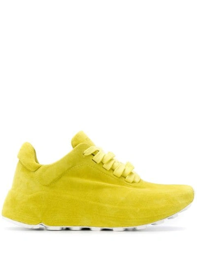 Del Carlo Chunky Sole Sneakers In Yellow