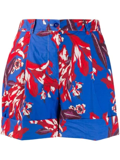 P.a.r.o.s.h . Printed Shorts - Blue