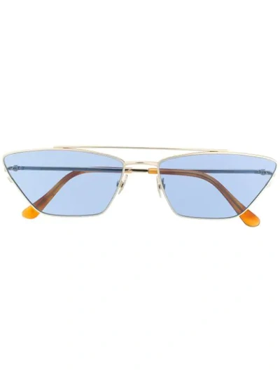 Spektre Cat Eye Frame Sunglasses In Gold