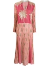 Ailanto Embellished Palm Tree Dress In Pink