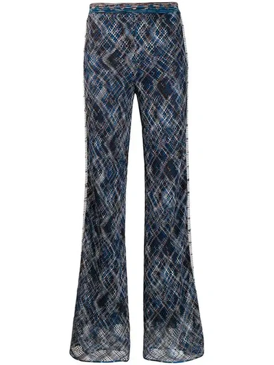 Missoni Tweed Structured Trousers - Blue