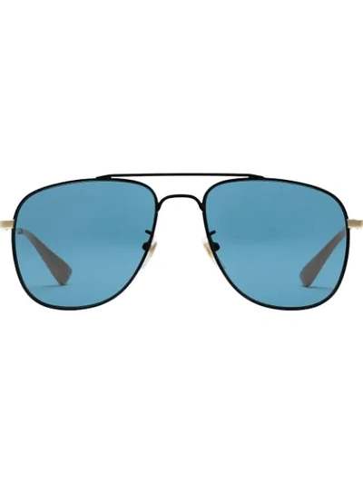Gucci Aviator Sunglasses In Blue