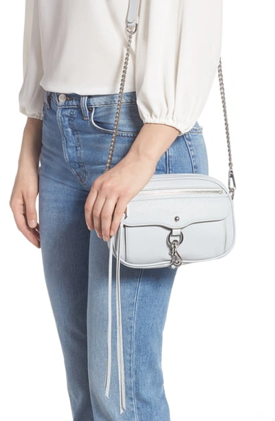 Rebecca Minkoff Blythe Leather Crossbody Bag - Grey In Ice Grey