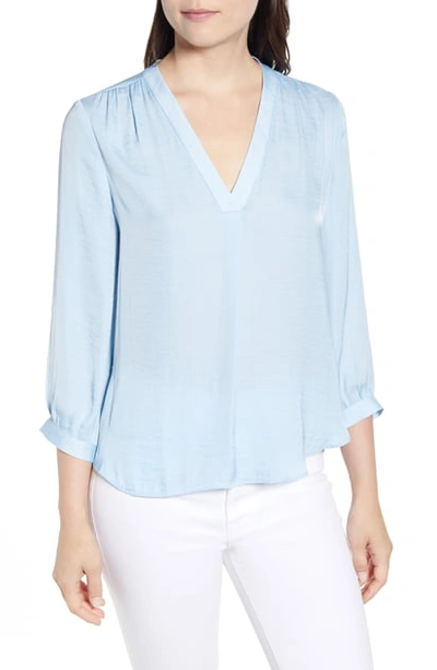 Vince Camuto Rumple Fabric Blouse In Bluebell