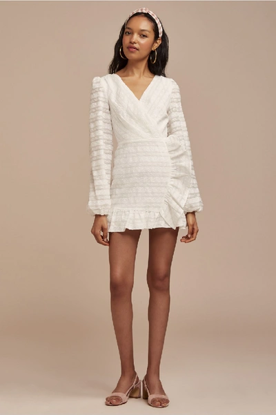 Finders Keepers Sofia Long Sleeve Dress In Ivory