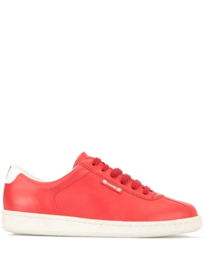 Pre-owned Chanel Sports Lace-up Sneakers In Red