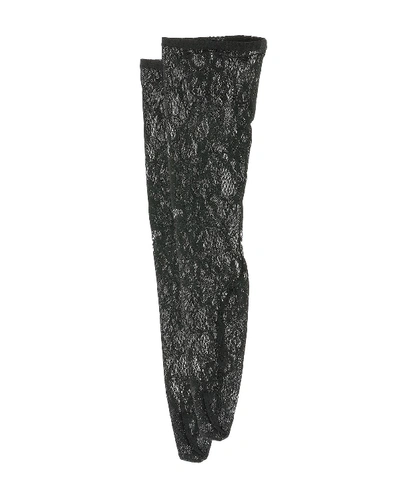 Gucci Floral Lace Stockings In Black