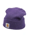 Carhartt Hats In Dark Purple