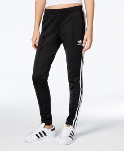 Adidas Originals 斜纹棉布裤 黑色 In Black