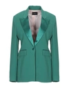 Atos Lombardini Suit Jackets In Emerald Green